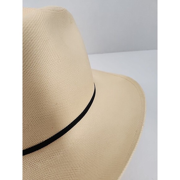 Vtg Resistol 7 1/4 Self-Conforming Western Cowboy Straw Hat Shantung Panama 4X